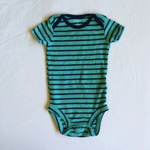 carter's striped short sleeve bodysuit diaper shirt 3 months baby